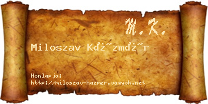 Miloszav Kázmér névjegykártya